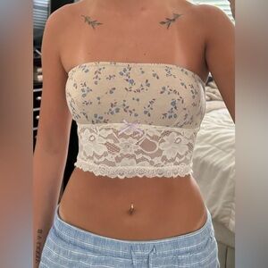 Urban floral wired tube top